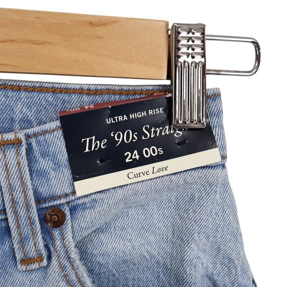 NWT Abercrombie & Fitch Curve Love Ultra High Rise '90s Straight Jean 24/00 S - Picture 7 of 9